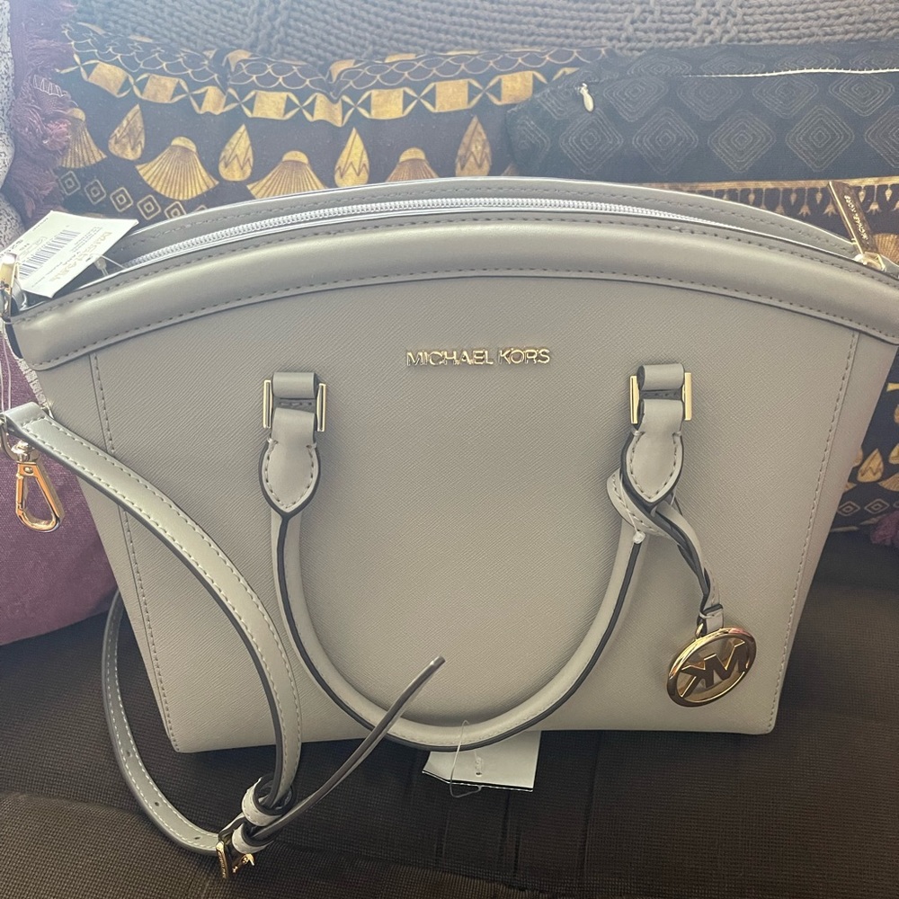 Brand New Michael Kors Pearl Grey Purse